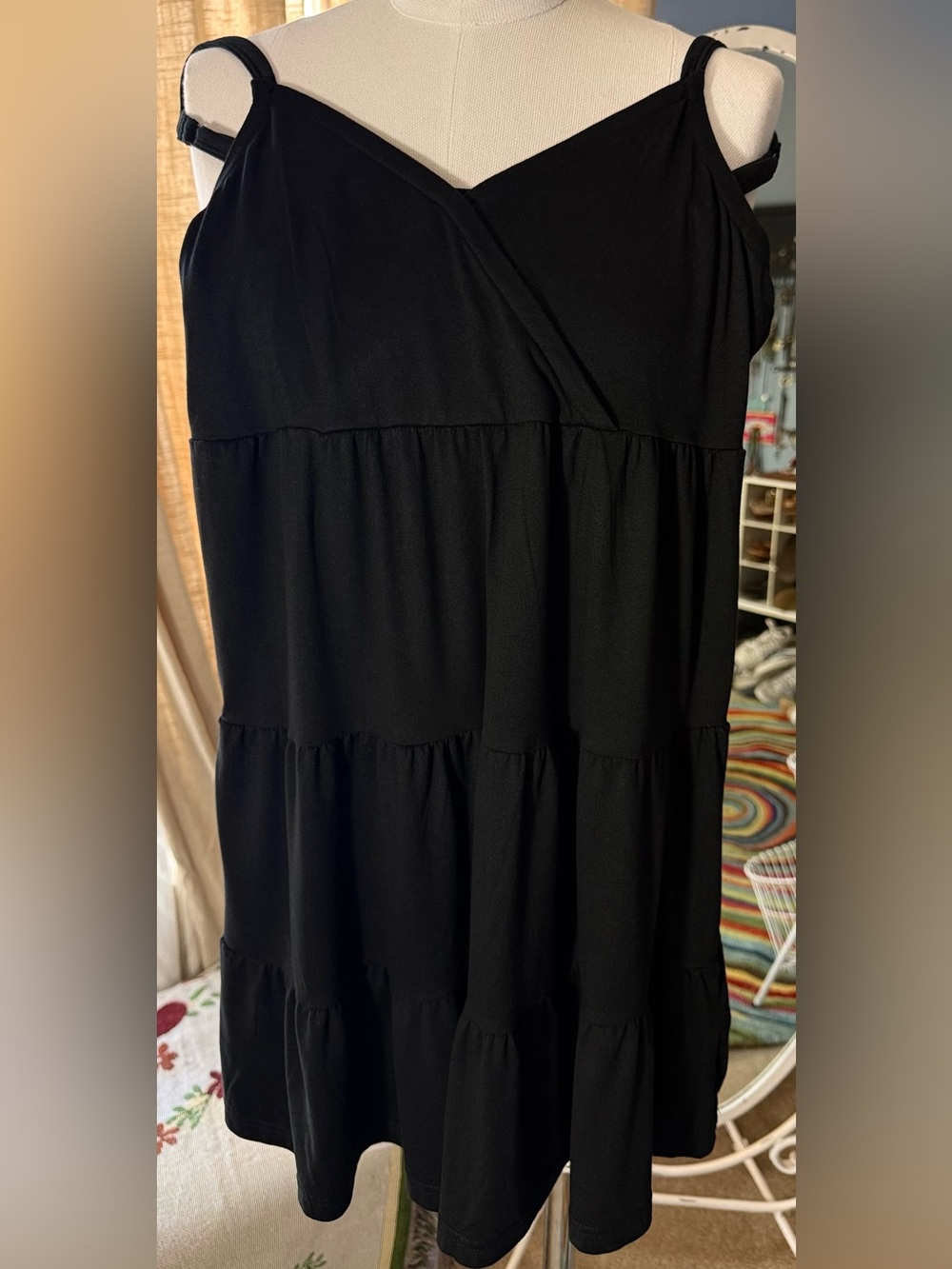 Hollister Black Tiered Mini Sundress